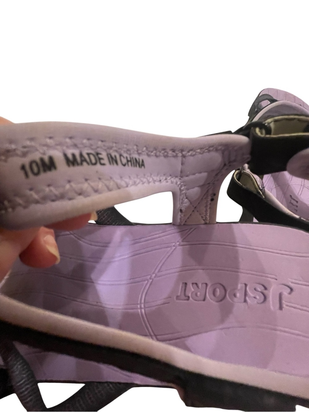 Women’s J Sport Kaia Purple Black Strappy Comfort Sandals - Picture 6 of 6